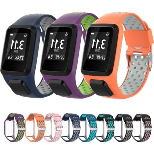 Replacement Bracelet For Tomtom Watch Strap Silicone Band For Tomtom Runner 3/Adventurer/Golfer 2/Runner 2 Cardio/Spark 3 Music