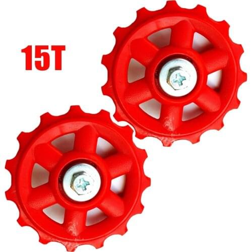 2 Pcs 10T/13T/15T Bicycle 6/7/8 Speed Rear Derailleur Jockey Wheels Guide Wheels Bicycle Accessories Reducing Weight Pressure