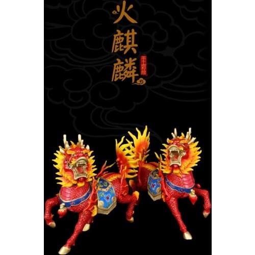 All copper fire kylin ornaments copper kylin ornaments a pair of copper fire kylin feng shui ornaments