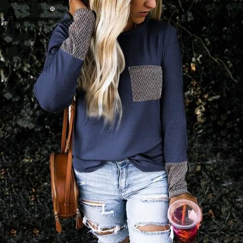 Vintage 2020 Spring Autumn Women Elegant Top Casual Loose Shirts Plus size 3XL Female New Patchwork Pockets 3D Print Tees Shirt