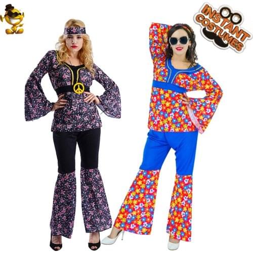 70s Costumes For Women Retro 60s 70s Hippie Costumes Hippie Dress Purim Party Halloween Costumes For Women