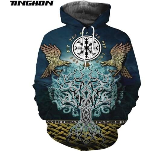 XS-7XL Viking Warrior Tattoo New Fashion Tracksuit casual 3D full Print Hoodie/Sweatshirt/Jacket/Mens Womens style-28