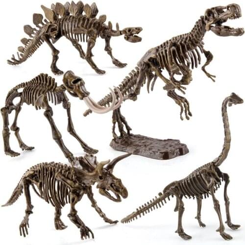 1 Set Excavation Fossil Kits Exquisite Skeleton Simulation Dinosaurs Mining Crystal Pirate Treasure Gems Educational Toys