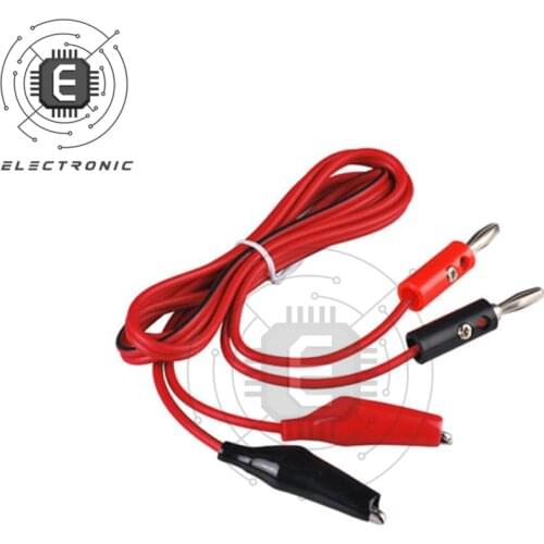 1Pcs 1 Meter Red And Black Banana plug to Alligator Testing Cord Lead Clip Cable Connector For Multimeter Test
