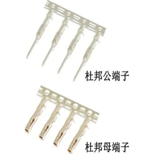 100pcs male + 100pcs Female 2.54mm Dupont reed Dupont Jumper Wire 2.54 Dupont Connector Terminal Pins Crimp