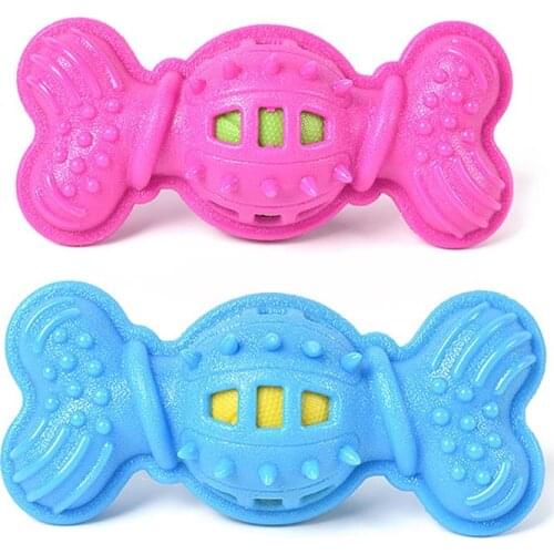 2PCS Pet Dog Squeaky Toy Chew Toy Anti-Bite Bone Shape Pet Squeaky Toy Dog Teeth Cleaning Toy