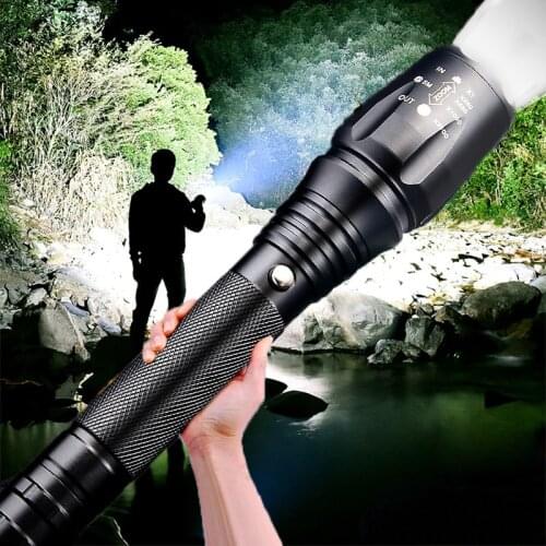 2021 Newest 100000 Lumens Most Powerful LED Flashlight Zoom 5 Modes Torch Tactical Flashlight Rechargeable Hand Lamp For Hunting