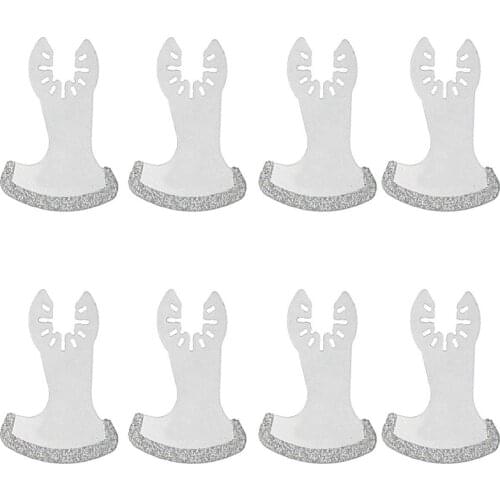 8 Pcs Oscillating Multi Tool Diamond Segment Swing Grit Grout Blades for Cutting Wood Tools