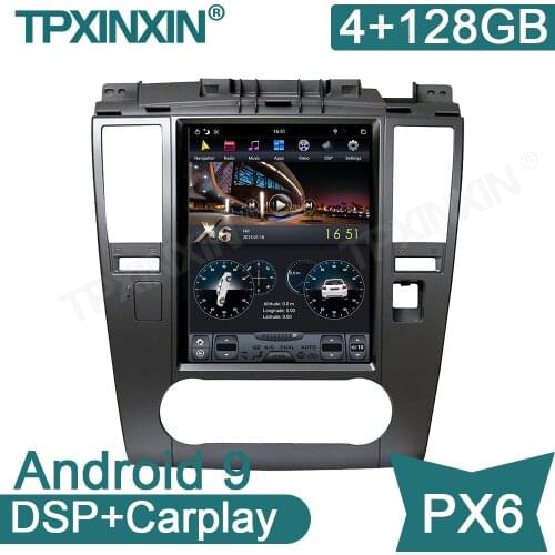 Android 9 4+128G PX6 For Nissan Tiida 2008-2011 Tesla Screen Car GPS Navigation Headunit Multimedia Player Radio Tape Recorder