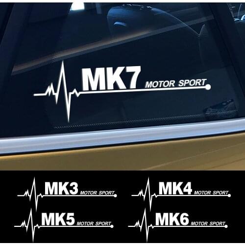 Car Side Window Stickers Decals for VW Volkswagen Golf 4 5 6 7 MK2 MK3 MK4 MK5 MK6 MK7 MK8 Auto Decoration Accessories,20cm*7cm