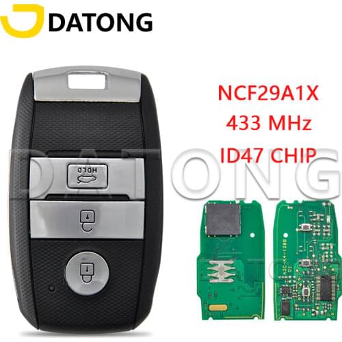 Datong World Car Remote Control Key For KIA K4 ID47 NCF29A1X 433MHz Auto Smart Keyless Entry Promixity Card With HYN14R Blade