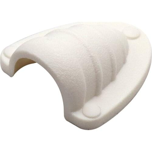 White Wire Cable Vent Cover, Nylon Clamshell Clam Shell Vent Ventilator for Boat Marine - 2.4x2.6x1.0 inch