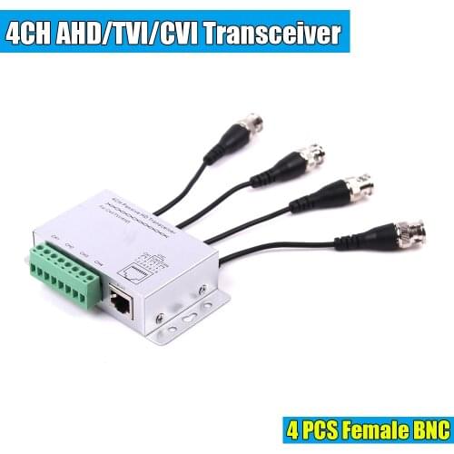 CCTV 4CH Passive Video BNC to UTP rj45 coax adapter Camera DVR Balun 4CH Balun with UTP Cable