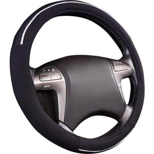 Car-pass Faux Leather handlebar Steering-Wheel Cover Durable Covers 15 inch Universal Car Styling Auto Interior Accessories