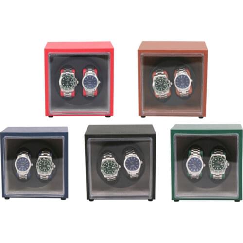 Luxury Brand 1 Grid Mechanical Watch Winder Mini Winding Winder Holder Display Jewelry Storage Organizer Watch Box Caja Madera