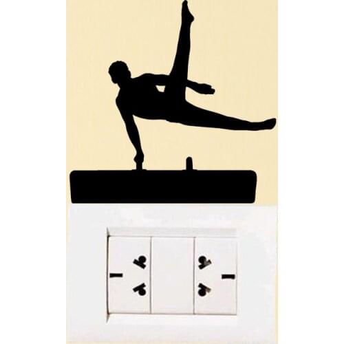 Gymnast On Pommel Horse Fashion Wall Stickers Vinyl Switch Decal 6SS0370