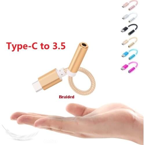 USB Type C to 3.5mm Earphone Headphone Cable Adapter USB-C to 3.5mm Jack Aux Cable for Letv 2 2pro max2 Pro 3 for Xiaomi 6