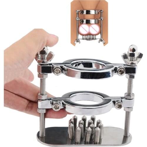 Heavy metal Cock Ring Scrotum Bondage Scrotal Stretcher BDSM Testis Bondage Restraint Ring Male Chastity Device BDSM Toy For Men