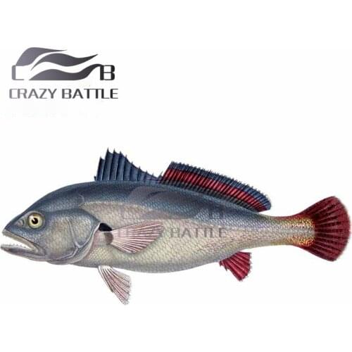 Crazy Battle 13 x 5.8cm Simulation Swimming Fish Smooth Car Stickers Creative vinyl Decal Sunscreen Car Accessories Decoration