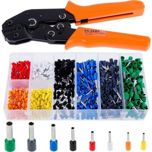 Mini plier cable ferrule crimping tool with 800pcs Cable Wire Terminal Connector Crimp Tool Kit Set