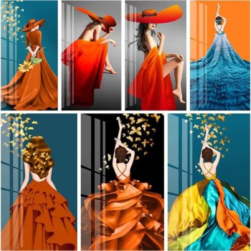 Fashion Girl Wall Art Perfume Lips Poster Nordic Print High Heel Canvas Painting Woman Picture for Living Room Modern Decor 6-27