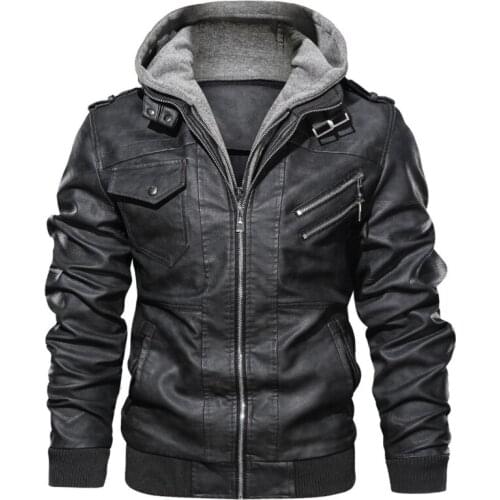Mens PU Leather Jackets Autumn Casual New Motorcycle Jacket Biker high quality Fashion Coats Brand Clothing