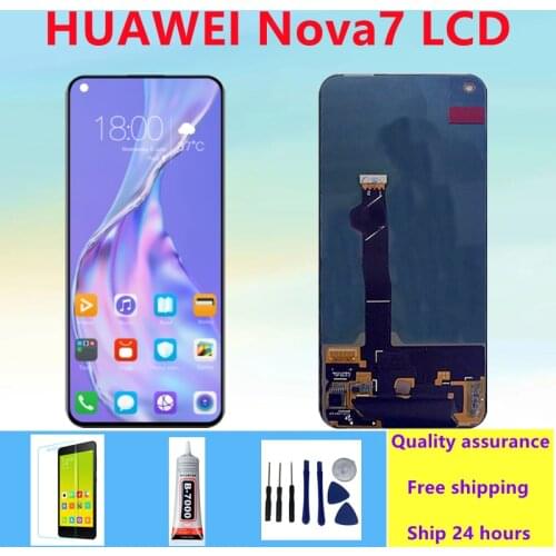 Original 6.53'' Lcd For Huawei Nova 7 Nova7 LCD Display + Touch Screen Digitizer Assembly Parts For Huawei Honor 30 Honor30 LCD