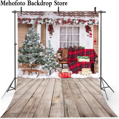 Neoback Christmas Photo Background Wooden Board Photo Backgrounds Vintage Newborn Baby Shower Photography Backdrop Christmas 138