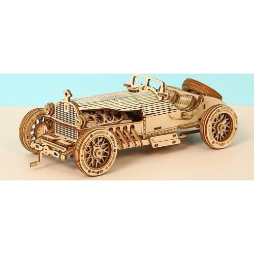 DIY Assembly Handmade 3D Wooden Puzzle Model Car Brain-Training Toy for Children Kids Educational Toys Birthday Gift Wood Craft