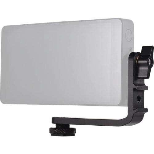 Camera Monitor Tilt Arm L Bracket Swivel with Cold Shoe Handheld Gimbal MIc Video Light Extension Mount Stand Support 4.5''-5.5