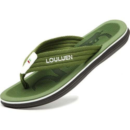 Flip-Flops Mens Fashion Clip Foot Trend Casual Thick-Soled Non-Slip Wear-Resistant Beach Slippers Summer Outdoor Sandals Shoe