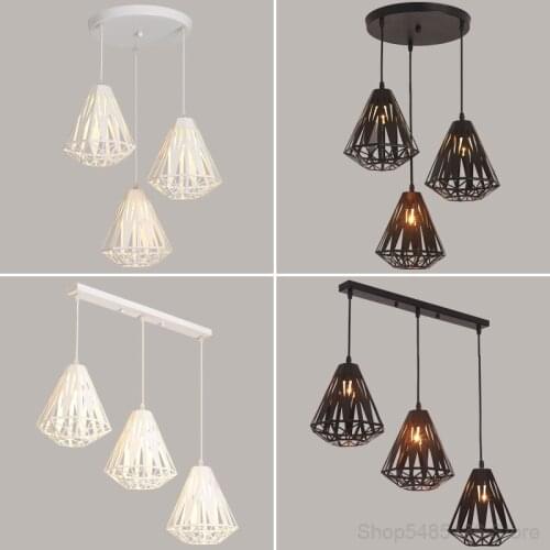 Modern Simple Pendant Lights Creative Personality Wrought Iron Restaurant Cafe Bar Barber Shop Beauty Salon Decorative Lamps