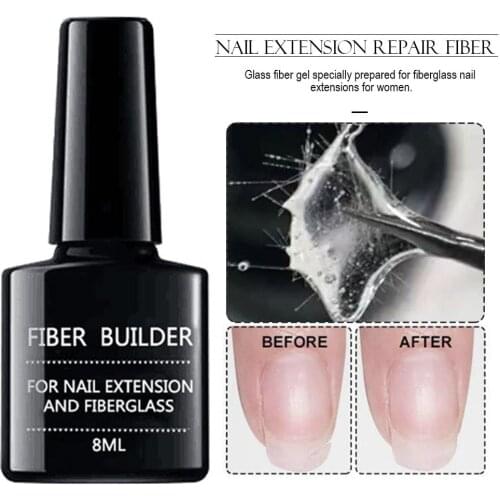 1Bottle Nail Extension Fibernails Fiberglass Gel Acrylic Tips Quick Extension Fibernails DIY Nail Buliding Manicure Tools 8ml