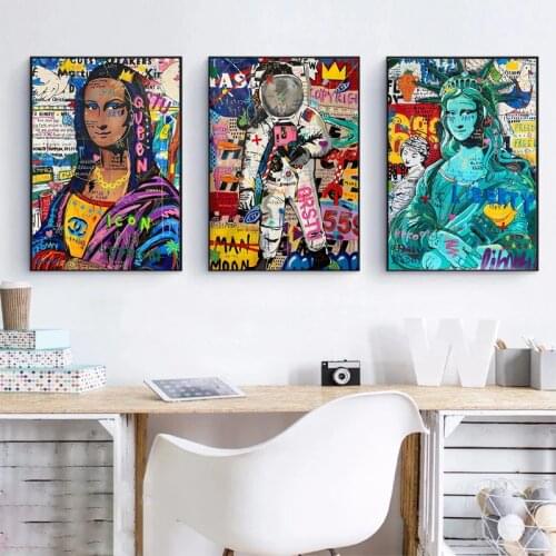 Street Graffiti Art Pop Art Graffiti Posters Colorful Canvas Prints Painting Wall Decorative Picture for Room Home Cuadros Decor