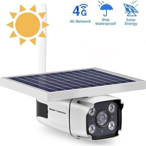 4G Solar Camera 1080P 5.5W Waterproof Outdoor IP GSM Solar Panel Battery Camera Audio Wireless Security Surveillance Camera