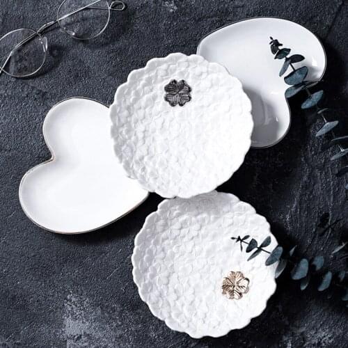 Heart Shaped Jewelry Plate Dessert Plate Home Kitchen Tableware