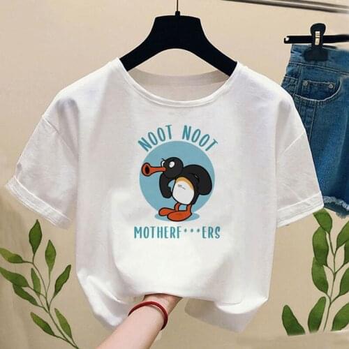 Funny Print Casual T-shirt with Short Sleeves Unisex Tshirt White Round Neck T-shirt Woman T-shirt New Funny T Shirts Women Tops