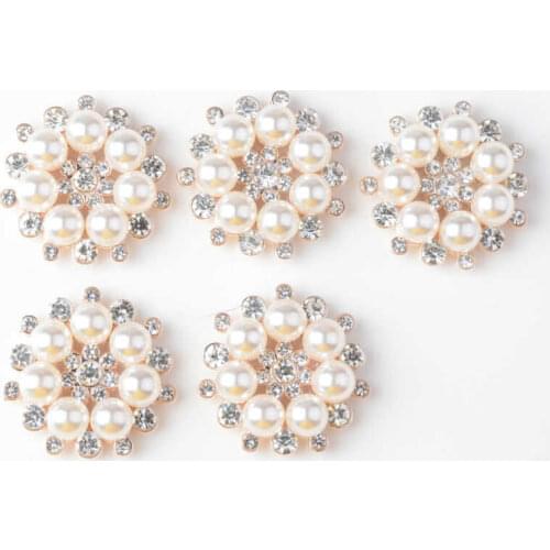 Ivory Pearls Roses Flowers Embellishments For Cardmaking Scrapbooking DIY Flatbacks Cabochons Decorations