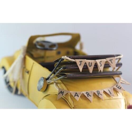 1:18 gift handmade yellow beetle bride car model car toy bride car decorative bride car