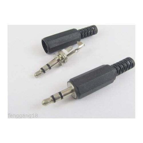 10pcs 3.5mm 1/8" Stereo Male Plug Jack Audio Adapter Connector DIY Plastic Cover Handle