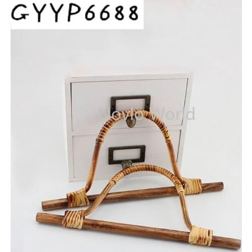2-10-30pcs 28cm Natural Rattan handle for retro knit bags,Straw Bag Handle,Triangle rattan handles,bulk order