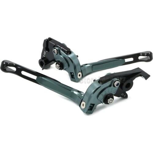 For KAWASAKI ZX10R ZX-10R NINJA 2016-2017 Aluminum Motorcycle Folding Extendable Adjustable Brakes Clutch Levers With Logo