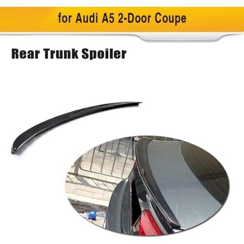 Car styling Carbon Fiber Rear Trunk Spoiler Wing Boot Lip for Audi A5 Coupe 2017 2018 2019