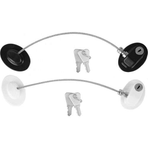 Baby Child Safety Lock Window Refrigerator Opening Restrictor Infant Security Stainless Steel Cable Door Lock Black/White