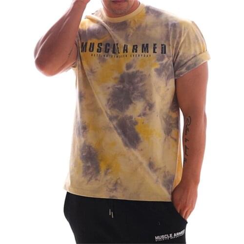High quality new style mens loose t shirts European and american trend Camouflage sweatshirts short sleeve Hip-hop style tops