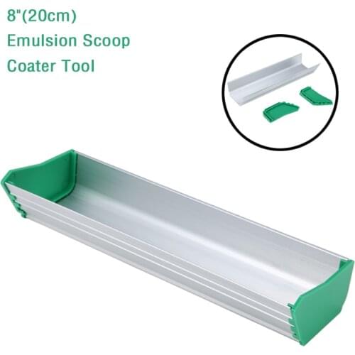 1pc Press Aluminum Emulsion Coater Tool 8" 20cm Wear Resistant Scoop Coater For Silk Screen Printing Mayitr
