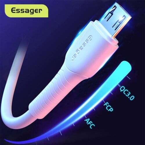 Essager 3A Micro Usb Cable Fast Charging Data Cable For Xiaomi Redmi Samsung S7 Android Mobile Phone Microusb Charger Wire Cord