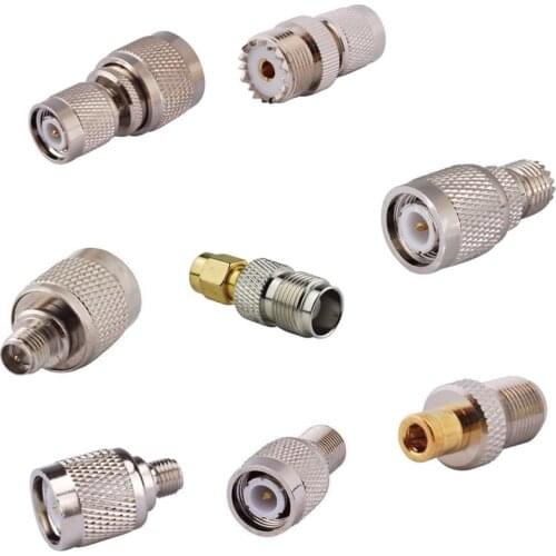 2pcs RF Coaxial Coax Adapter TNC Female To SMA Male Plug Connector TNC-K/SMA-J