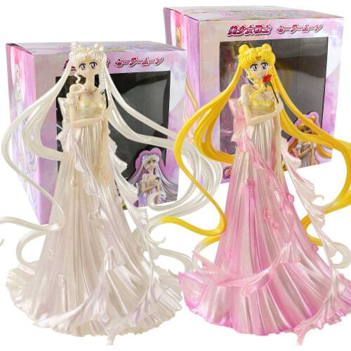 25cm Sailor Moon Tsukino Usagi Queen Serenity Dress Ver. PVC Action Figure Collectible Model Toy