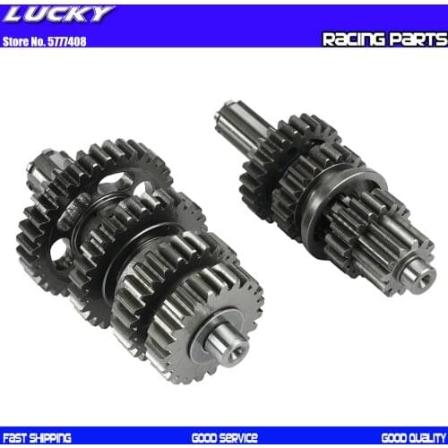 LF125 Transmission Gear Box Main Counter Shaft Assy For lifan 125 1P52FMI 125cc Horizontal Engine kayo BSE Dirt Pit Bike Parts